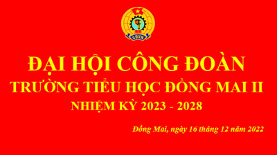 ĐẠI HỘI CÔNG ĐOÀN TRƯỜNG TIỂU HỌC ĐỒNG MAI II